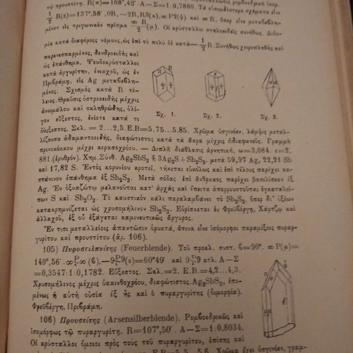 Scientific books used, 4 volumes of Mineralogy and Geology