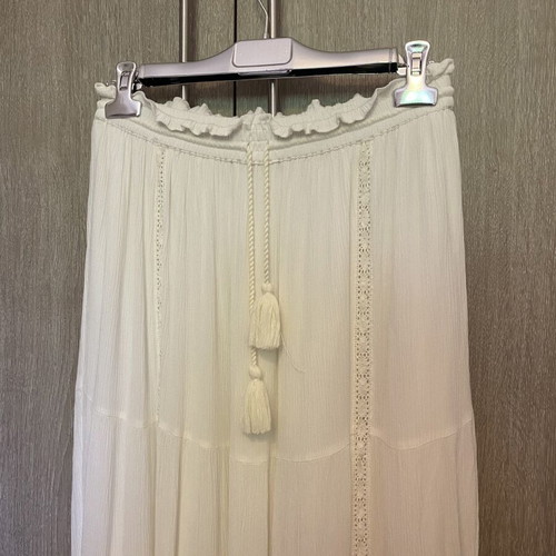 Rip Curl Boho Maxi White Skirt new, double lining