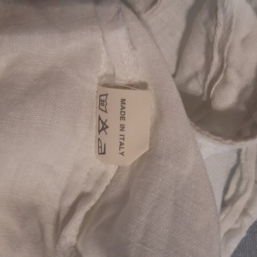 Women's linen pants white, low waist, straight cut, like new
