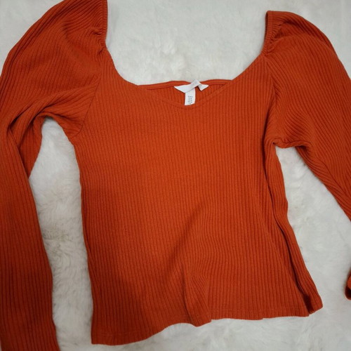 H&M blouse like new, size M, bright coral color