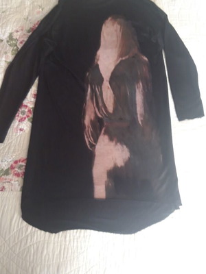 Zara slim blouse dress black like new, viscose