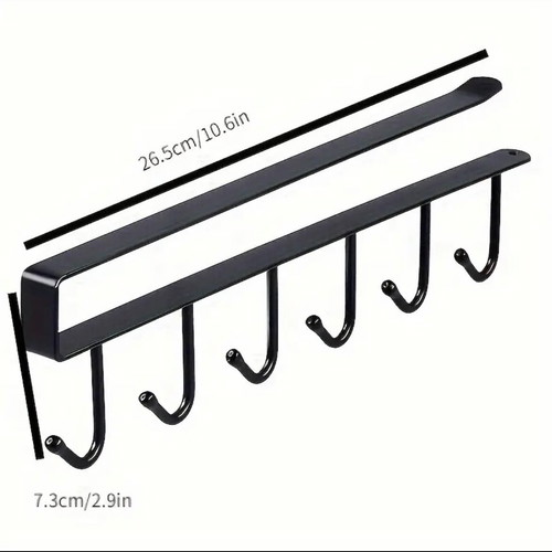 Metal kitchen rack with 6 hooks new