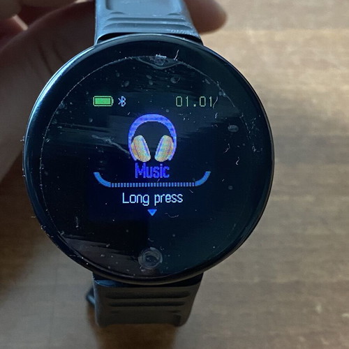 Smartwatch with round screen, black, new, functional
