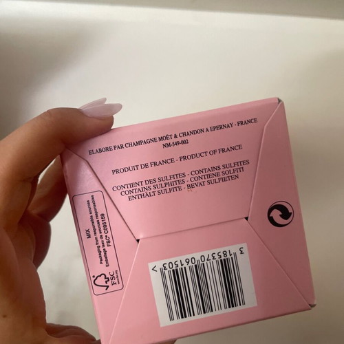 Moet pink champagne paper box