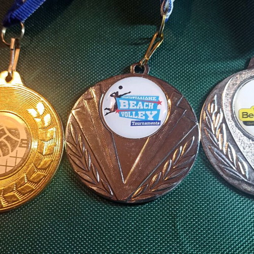 Beach Volley Collectible Medals vintage set of 5, like new