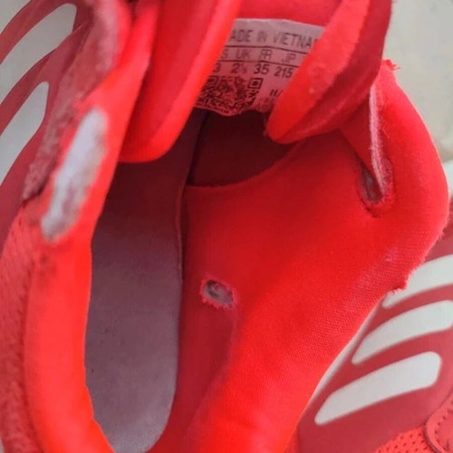 Adidas Tensaur Run 3.0 EL C kids' athletic shoes size 35 red and white