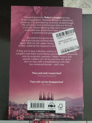 Origin book by Dan Brown