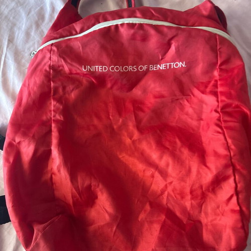 Benetton backpack like new, red