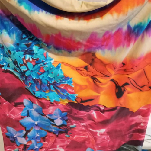 Who*s Who dress like new, multicolor, satin viscose