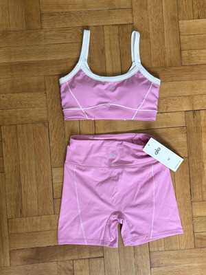 Alo yoga set pink size S