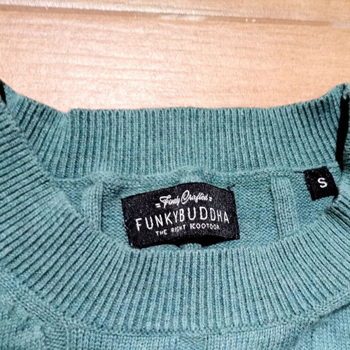 Funky Buddha women's green pullover like new, size S