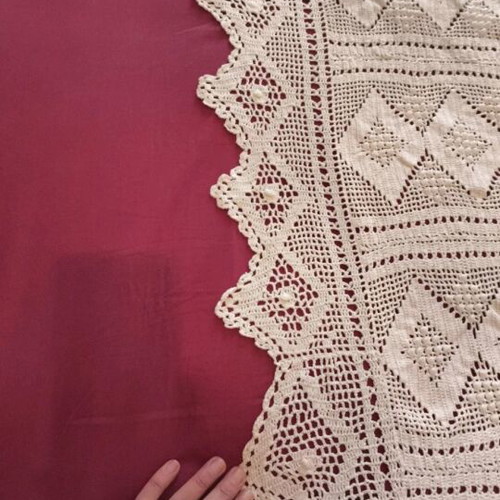 Crochet blanket double handmade like new 250x190