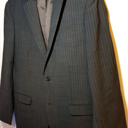 Authentic Michael Kors men's jacket gray with blue stripes, size L, like new