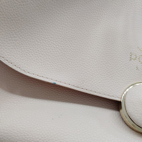 Polo handbag in powder pink like new with detachable strap and wide handle