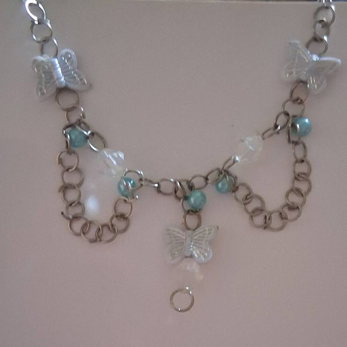 Fairycore Butterfly Bracelet with Delicate Crystals and Handmade Design