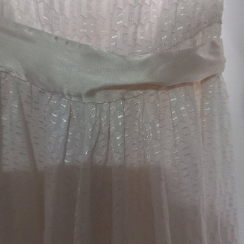 Maxi wedding dress white like new with satin belt