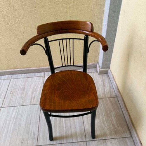 Vintage cafe chairs, set of 29, wood and metal
