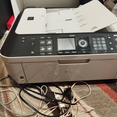 Canon Pixma MX350 multifunction printer used with Wi-Fi and scanner