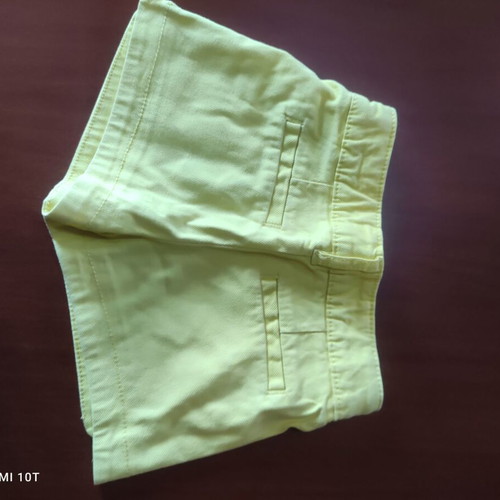 Benetton shorts for girl yellow like new, size 1-2 years