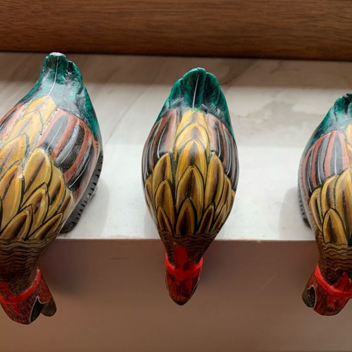 Wooden decorative ducks pack of 3, handmade new