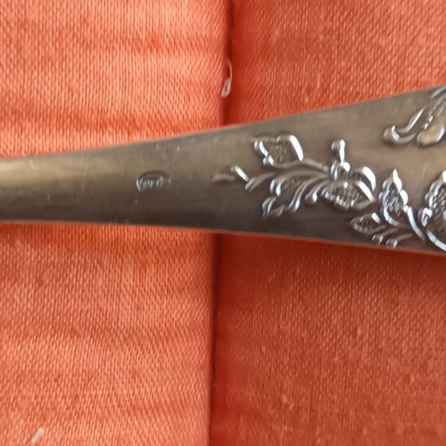 Set of 6 vintage large silver-plated forks Soviet Union type 2 used