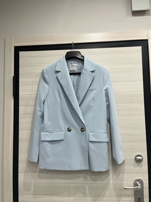 Women's blazer soft light blue, new, size S