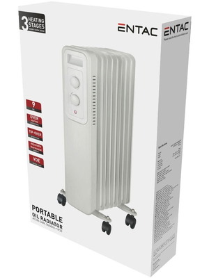 Entac oil heater 9 fins 2000W white made to order