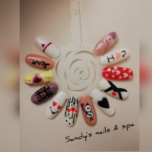Press On Nails Valentine new set of 10 with application kit