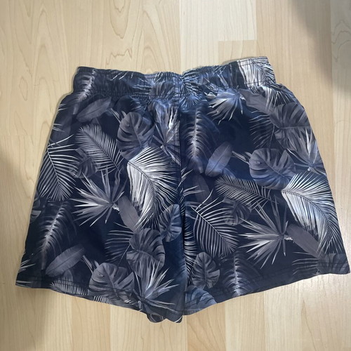 H&M swim shorts used, size 12-14, black and grey
