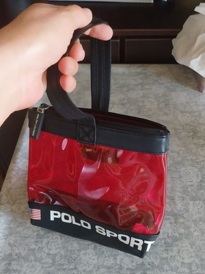 Ralph Lauren Handbag like new, black and red