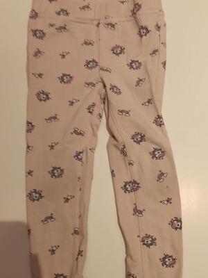 H&M kids pajama pants new, white with unicorn and star designs for ages 4-5