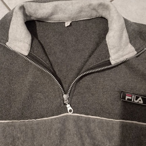 Fila men's wool pullover sweater XL used, gray, vintage style
