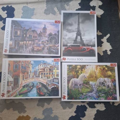Trefl Premium Quality puzzles new, 500 and 1000 pieces, sealed
