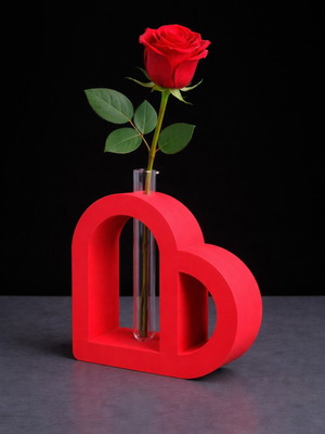 3D printed heart-shaped vase made to order