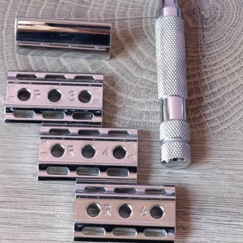 Rockwell 6C White Chrome Adjustable Safety Razor new