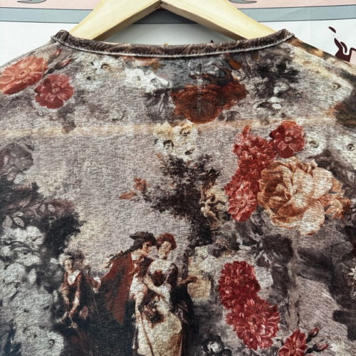 Y2K see through top with velvet sleeves size S like new