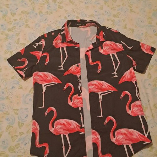 Shein shirt with flamingo new, summer, size S