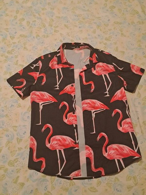 Shein shirt with flamingo new, summer, size S