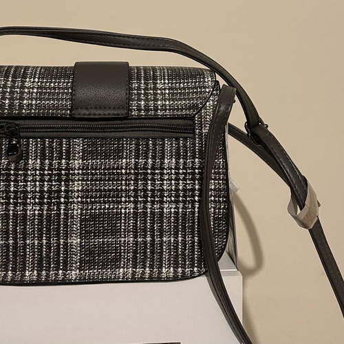 Women's shoulder bag with checkered pattern, new