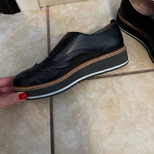 Classico black leather Oxford women's shoes size 38