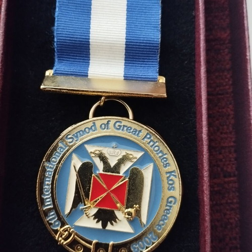 Commemorative Medal from 6th International Synod of Great Priories Kos Greece 2003 like new