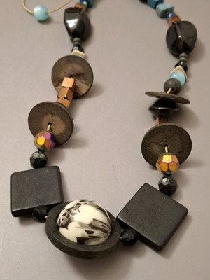 Vintage style necklace used with bohemian style and colorful beads