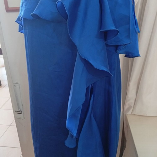 Passager strapless satin dress blue, like new, size S