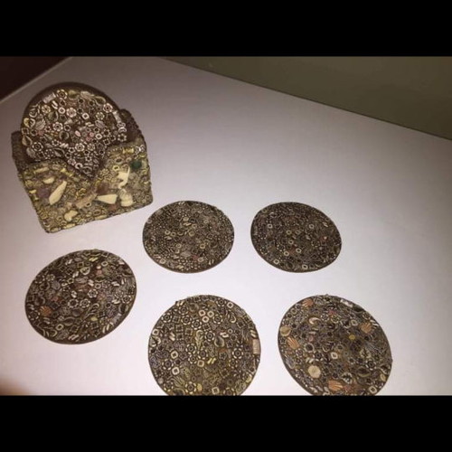 Coaster set of 5 with unique design