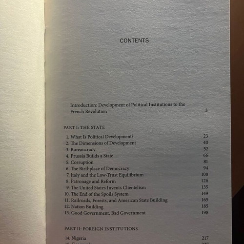 Political Order and Political Decay by Francis Fukuyama like new, English