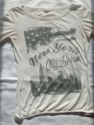 Terranova blouse with short sleeves size M used, white