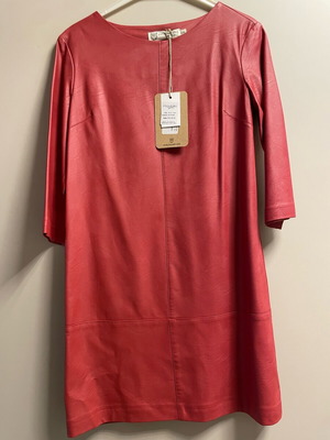 Mini dress Moutaki red leatherette new s/m
