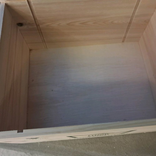 Wooden wine box "Gymnos Vasilias" like new without lid