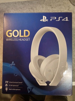 Sony PS4 Gold Headset white new