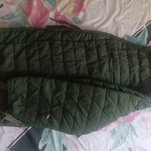 Military jacket lining for fishing, size large, like new